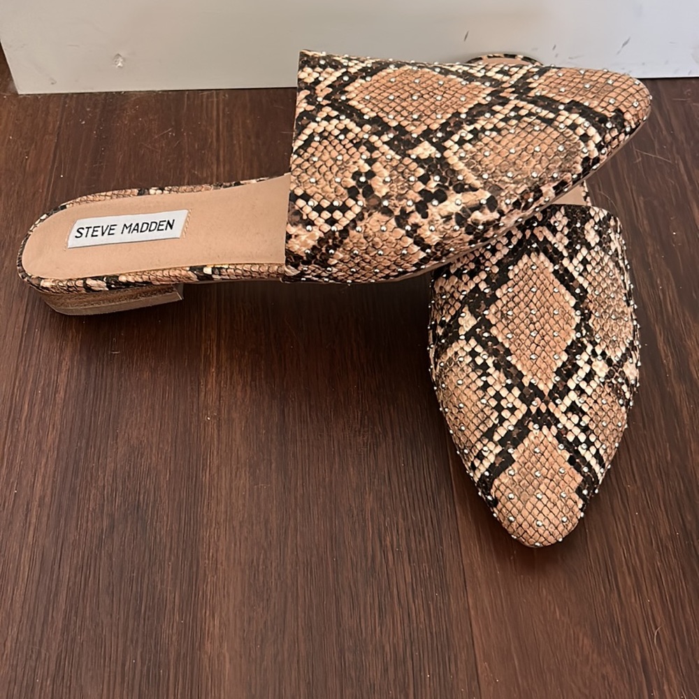 New Steve Madden Python Studded Flats Loafers Siz… - image 2